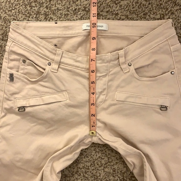 Balmain Pale Pastel Pink Skinny Biker Cotton Jeans - Picture 8 of 15